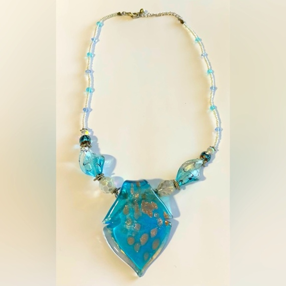 🦖 5 for $20 Blown glass pendant necklace